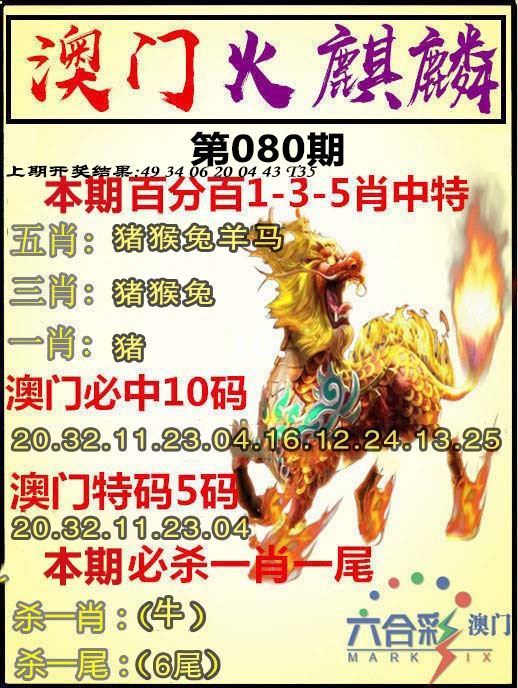 080期火麒麟[图]